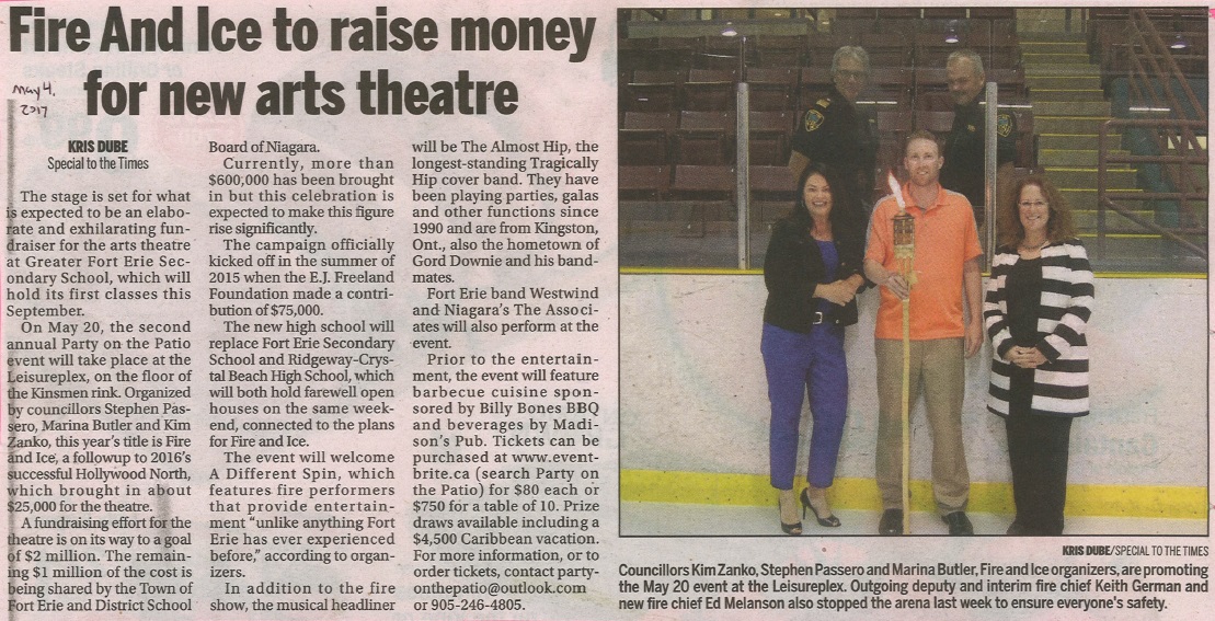 Fire and Ice Raise Money For New Arts Theatre