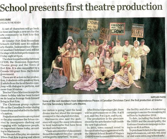 School Presents First Theatre Production
