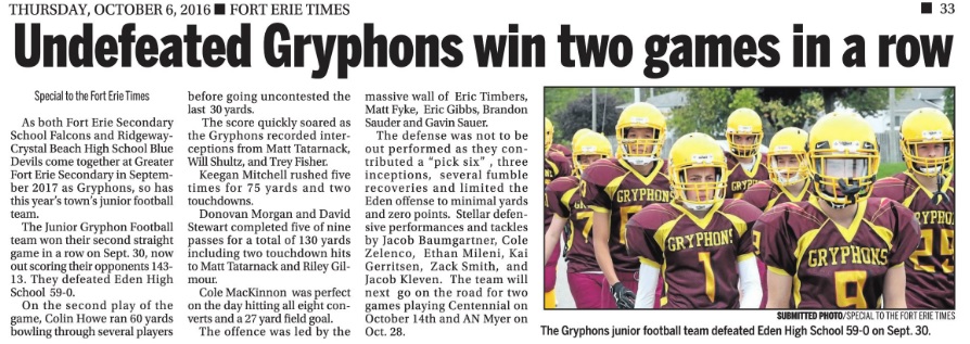 Undefeated Gryphons