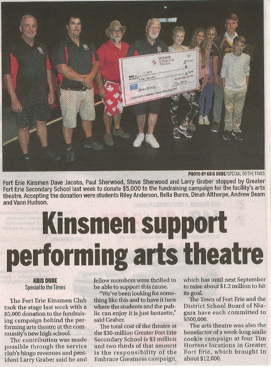 Kinsmen Support Arts