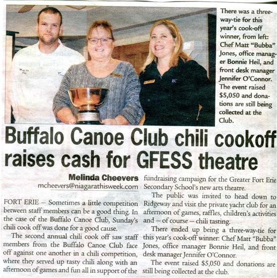 Buffalo Canoe Club Chili Cookoff
